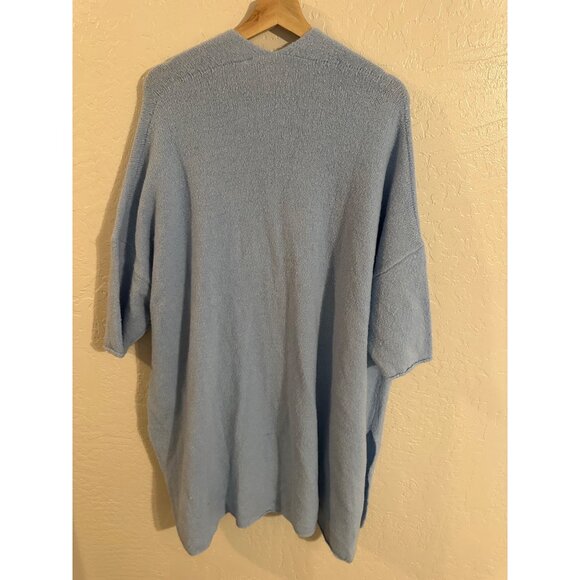 Soft Surroundings Wool Blend Baby Blue Lagenlook Scandi Cozy Cardigan Sweater - Picture 9 of 9